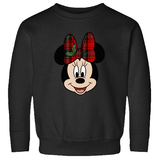 Disney Mickey And Friends Christmas Minnie Mistletoe Bow Merry Christmas Sweatshirts