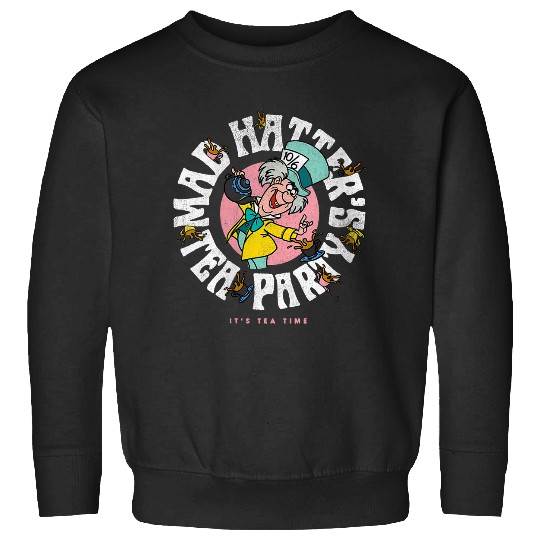 Disneyss Alice In Wonderland Mad Hatter Team Party Big Logo Sweatshirts