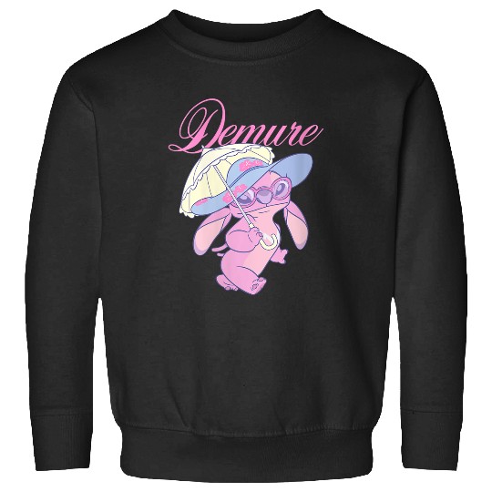 Disneyss Lilo Stitch Cute Fancy Angel Demure Big Chest Logo Sweatshirts