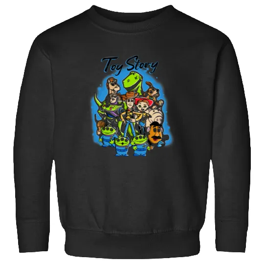 Disney Pixar Toy Story Airbrush  Style Group Poster Sweatshirts