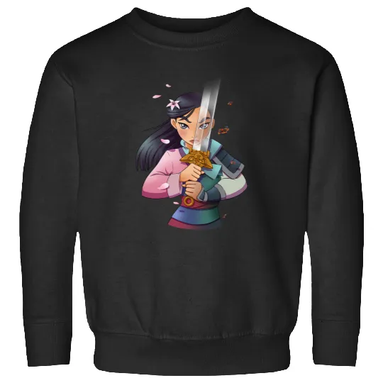 Disney Mulan Anime Half Girl Half Warrior Graphic Sweatshirts