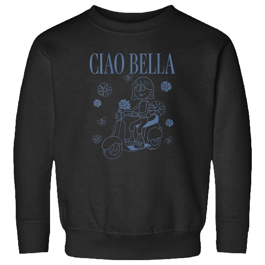 Disneyss Lizzy Mcguire Ciao Bella Lizzie Outline Retro Logo Sweatshirts