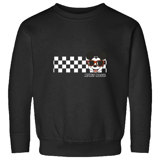 Disney Mickey And Friends Mickey Mouse Checkerboard Stripe Sweatshirts