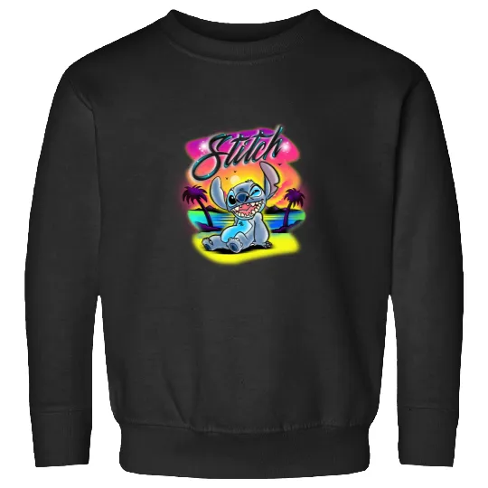Disney Airbrush Stitch Sweatshirts