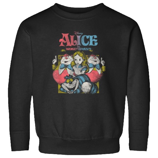 Disneyss Alice In Wonderland Iconic Characters Vintages Poster Sweatshirts