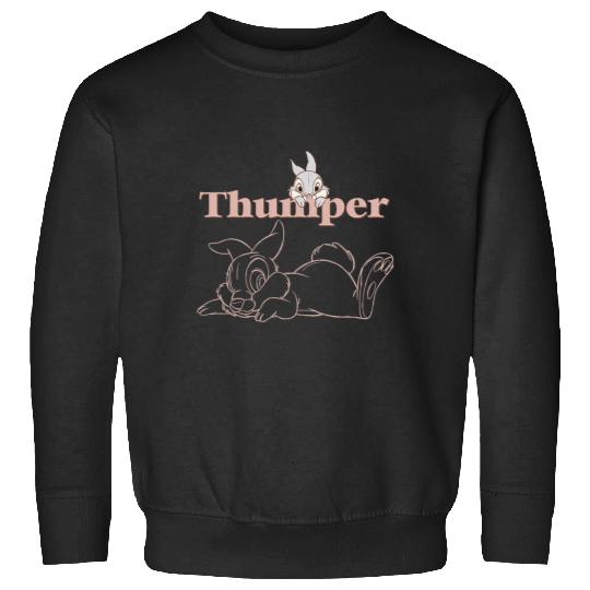Disney Bambi Thumper Peach Outline Sweatshirts