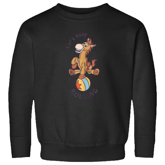 Disney Pixar Toy Story Cute Bullseye Let's Keep Rolling Logo Sweatshirts