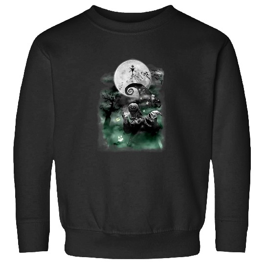 Disneys nightmare bee christmas haunted scene raglan baseball Sweatshirts