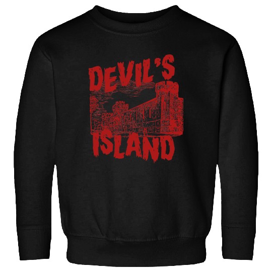 Devil_s Island - Addams Family Travel Badge Sweatshirts