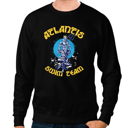 Atlantis Swim Team, distressed Sweatshirts