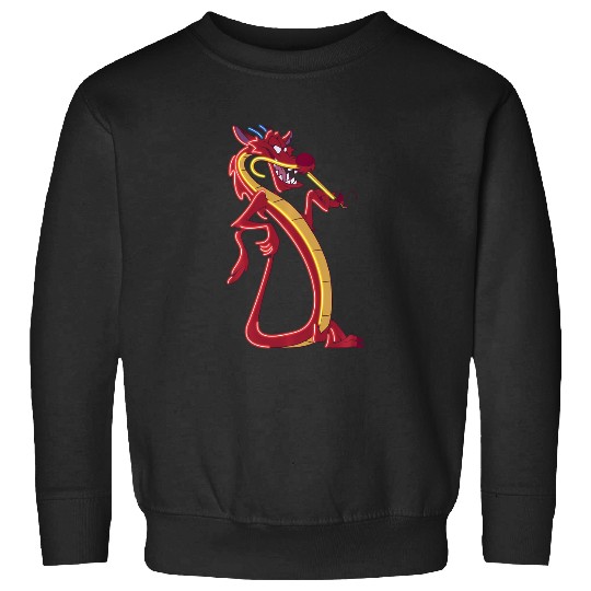 Disney Mulan Mushu Neon Accent Portrait Sweatshirts