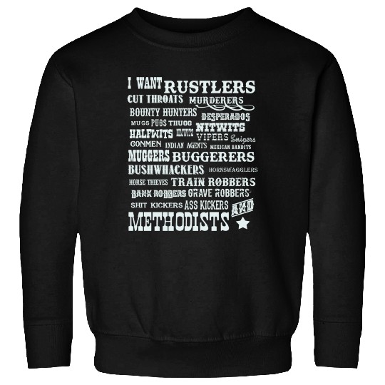 Blazing Saddles Wanted Sweatshirts