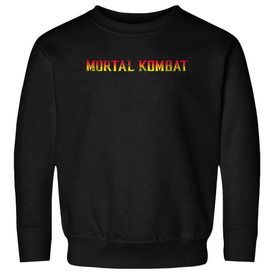 Mortal Kombat Vintage Title, distressed Sweatshirts