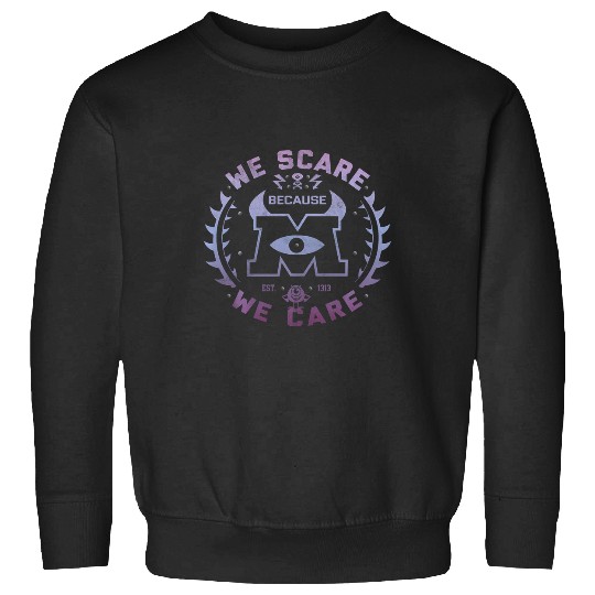 Disney Pixar Monsters Inc. We Scare Because We Care Logo Sweatshirts