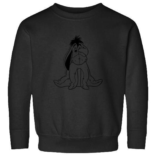 Disney Winnie The Pooh Eeyore Simple Left Chest Sweatshirts