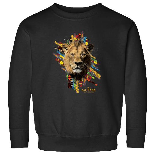 Disney Mufasa The Lion King Movie Face And Textile Patterns Sweatshirts