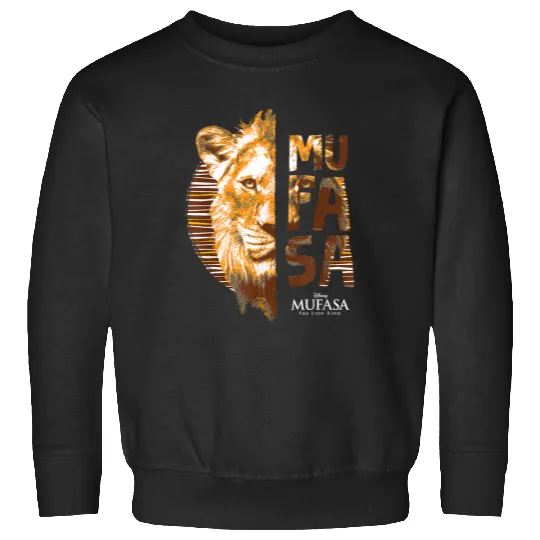 Disney Mufasa The Lion King Movie Face And Name Sun Art Sweatshirts