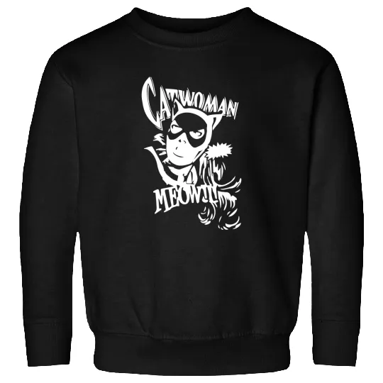 Catwoman Meow Comic Funny Sweatshirts