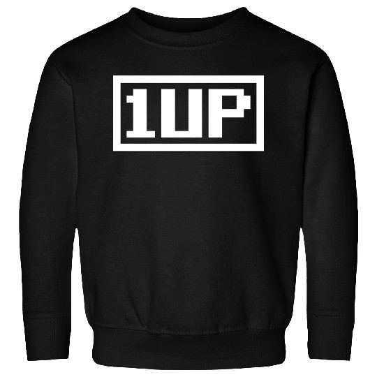 1 Up Funny Video Game Sweatshirts