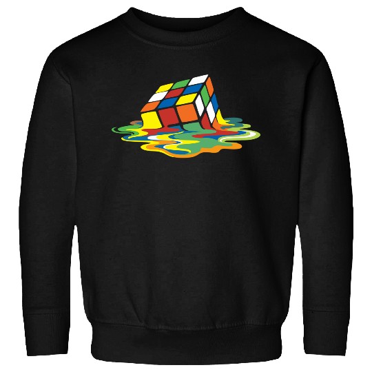 Big Bang Theory Sheldon Cooper Melting Rubik_s Cube cool geek Sweatshirts