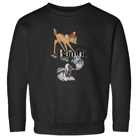 Disney Bambi Classic Group Shot Title Logo Sweatshirts