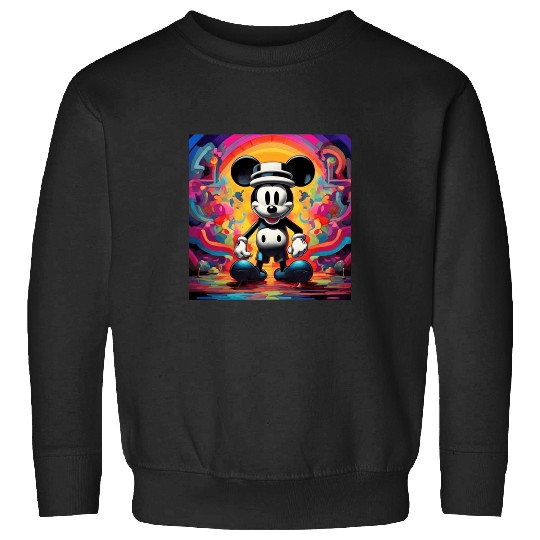 steamboat willie psychedelic  SALE!! Mickey Retro Disney Shirt, Mickey Checkered Shirt, Vintage Disney, Retro Mickey, Mickey Gift S-5XL Sweatshirts