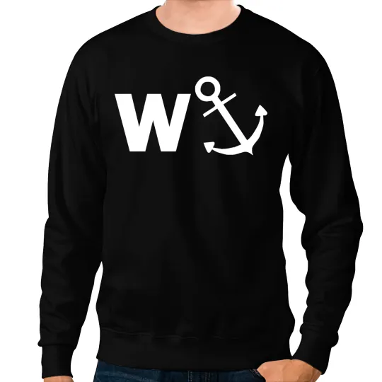 W Anchor Funny Pub joke Sweatshirts