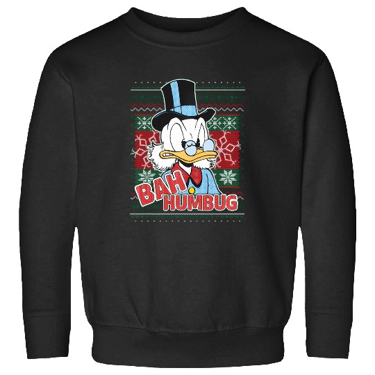 Disney Ducktales Christmas Scrooge Mcduck Bah Humbug Sweatshirts