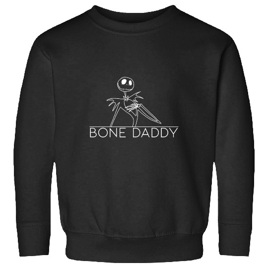 Bone Daddy Jack Skelington (White Design) Sticker: The nightmare dog zero , Nightmare Zero Dog Shirt ,  Zero Nightmare Before Christmas Disney Halloween Sweatshirts