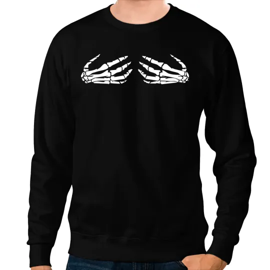 SKELETON HANDS HALLOWEEN FUNNY Sweatshirts
