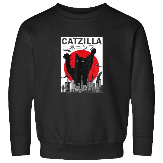Vintage Catzilla Japanese Sunset Style Cat Kitten Lover  : Bobs Burgers Family Shirt, Bobs Burgers Vintage Sweatshirts