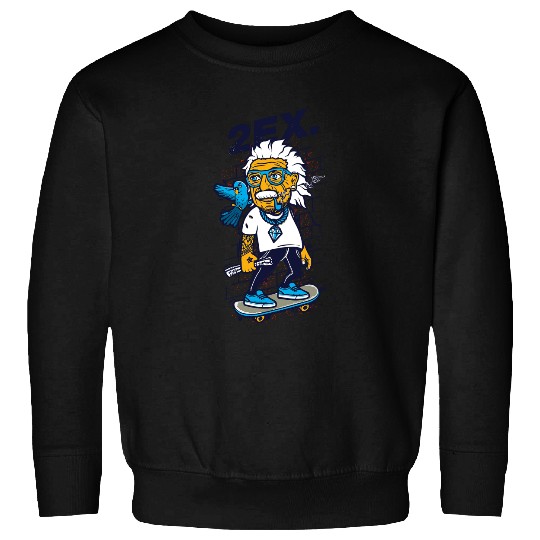 Albert Einstein Goes To Skate Sweatshirts
