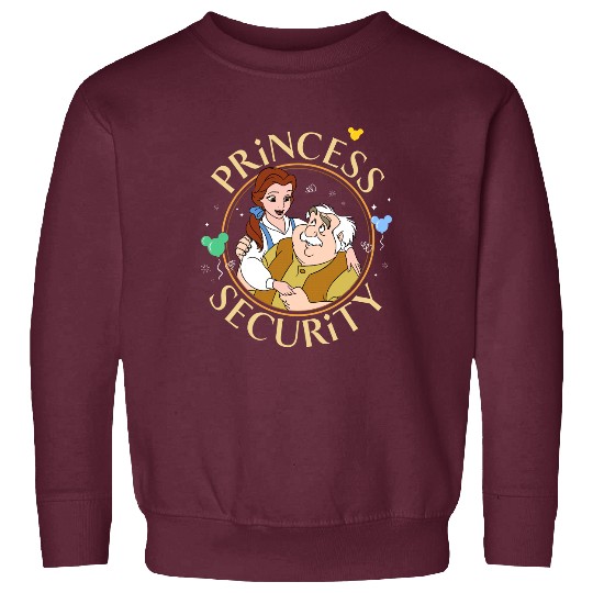 Maurice And Belle Princess Security Sweatshirts, Beauty And The Beast, Disney Dad Sweatshirts
