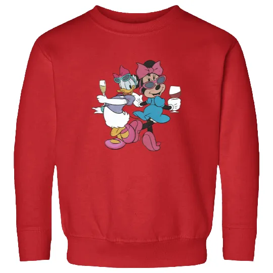 Epcot Minnie and Daisy, Disney Epcot Sweatshirts, Drink Around the World Sweatshirts