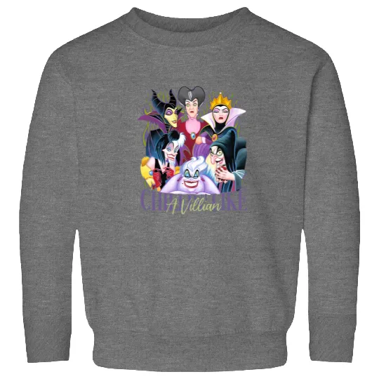 Chillin Like A Villian Sweatshirts, Disney Villians Halloween Villains The Evil Tour Sweatshirts