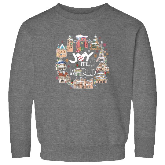 Disney Joy To The World Sweatshirts, Epcot World Showcase, Disney Christmas Sweatshirts