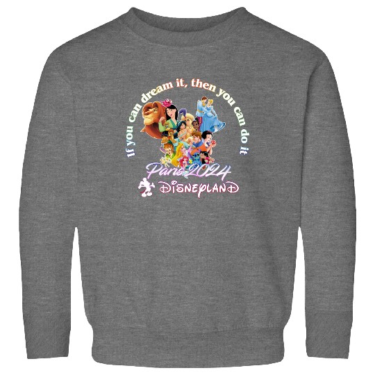 Paris 2024 Disneyland Tour 3/4 Short Sleeve Sweatshirts