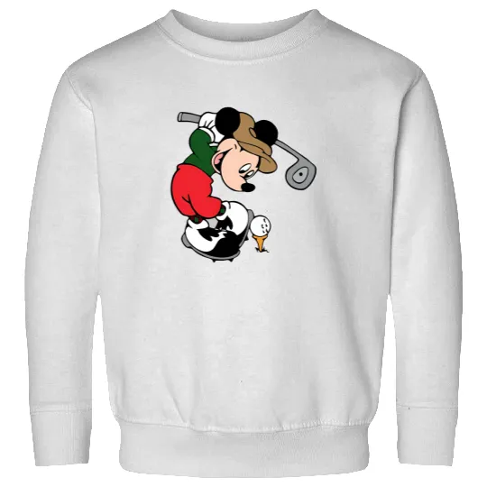 Mickey Golf Sweatshirts, Sweatshirts, Sweatshirts, Disney Unisex Sweatshirts, Disney Family Matching Sweatshirts