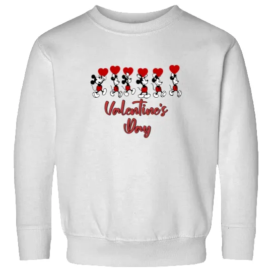 Happy Valentines Day Disney Sweatshirts, Mickey Valentine Sweatshirts
