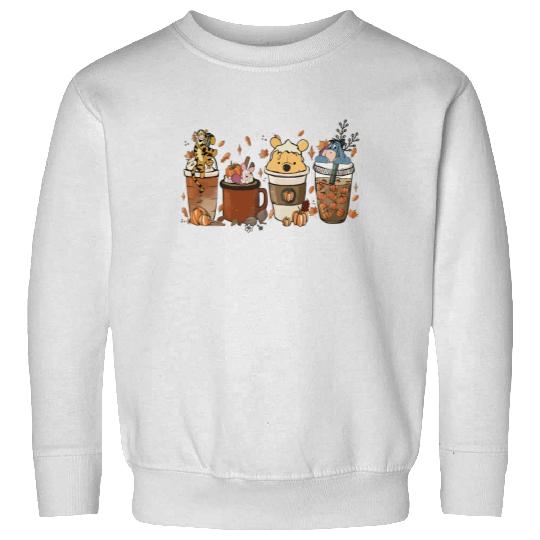 Retro Winnie The Pooh Coffee Sweatshirts, Disney Thanksgiving Sweatshirts