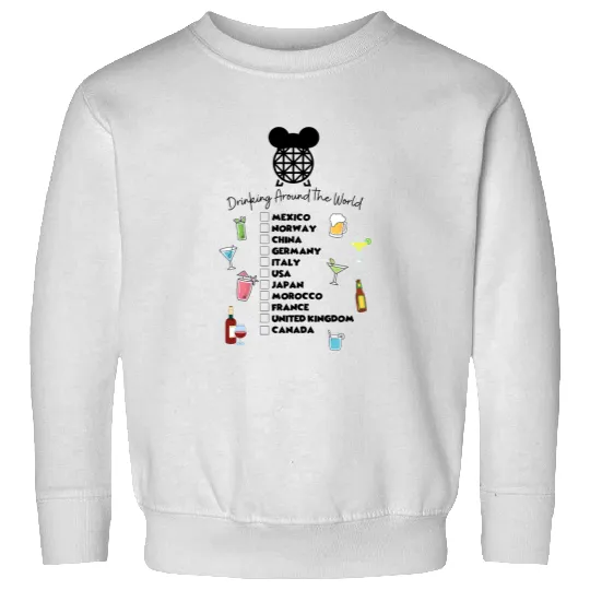 Drinking Around the World Sweatshirts, Disney Drinking Team, Beer Sweatshirts