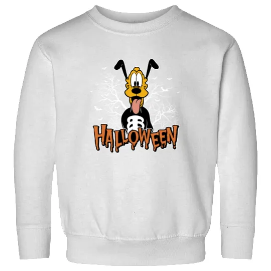 Pluto Skeleton Sweatshirts, Halloween Sweatshirts, Funny Skeleton Sweatshirts, Disney Pluto Sweatshirts, Disney Skeleton Sweatshirts