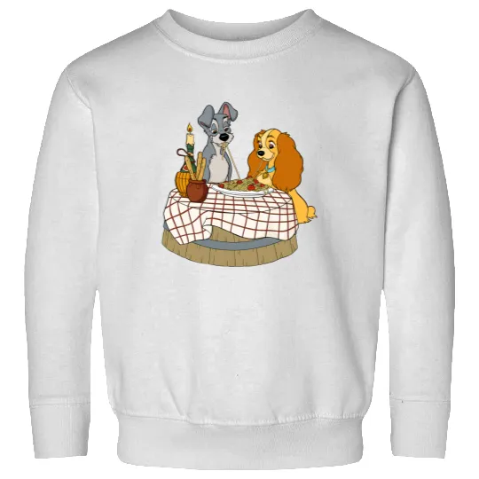 Disney Lady and Tramp Bella Notte Spaghetti Sweatshirts, Lady and The Tramp Sweatshirts