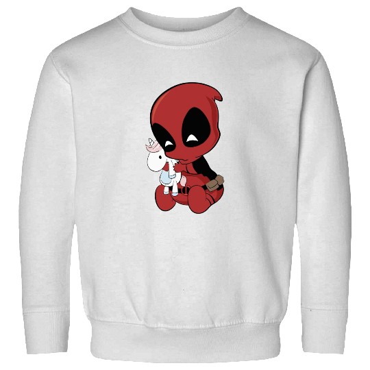 Deadpool With Unicorn Sweatshirts, Marvel Family Party Gift, Disneyland Family Unisex Adult Sweatshirts