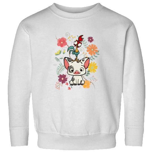 Disney Moana Sweatshirts, Hei Hei and Pua Floral  Sweatshirts
