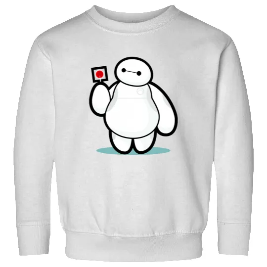 Disney Big Hero 6 Baymax With Lollipop Cute Shot Sweatshirts
