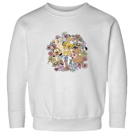 Vintage Floral Lion King, Timon and Pumbaa Sweatshirts, Floral Disney Sweatshirts