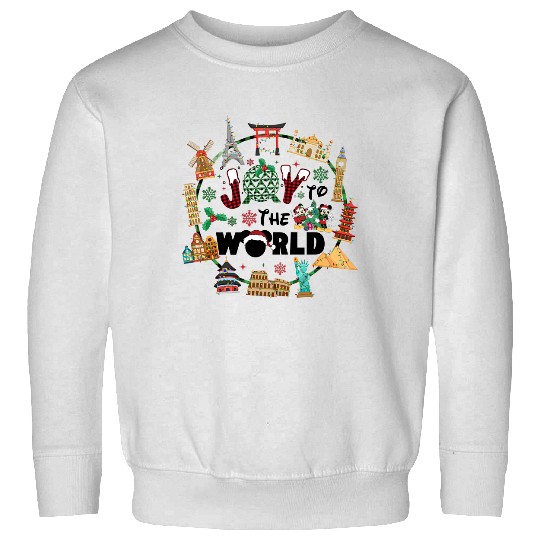 Epcot Christmas Sweatshirts, Joy to the World, Disney Christmas