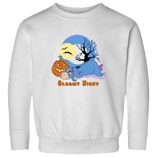 Bloomy Night Eeyore Halloween Sweatshirts, Disney Eeyore Winnie The Pooh Halloween Sweatshirts