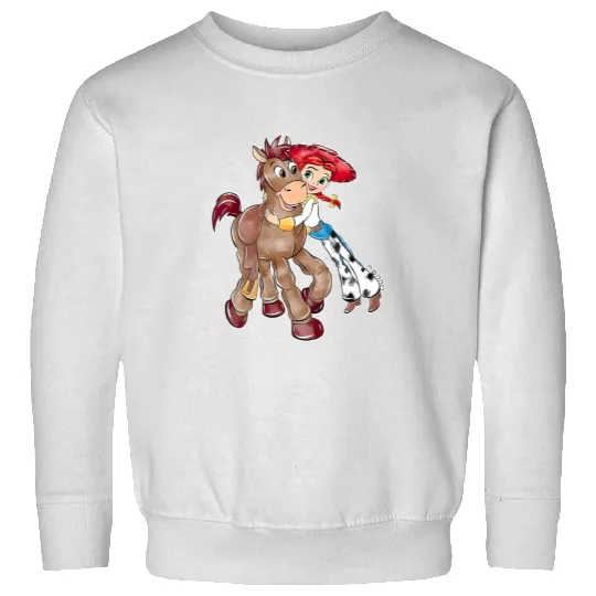 Vintage Disney Toy Story Jessie Bullseye Sweatshirts, Toy Story Jessie And Bullseye Sweatshirts